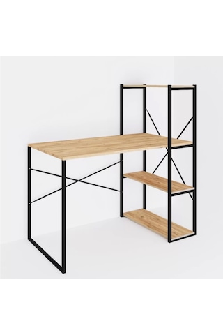 Kitaplıklı Çalışma Masası Bilgisayar Ofis Masası 5867