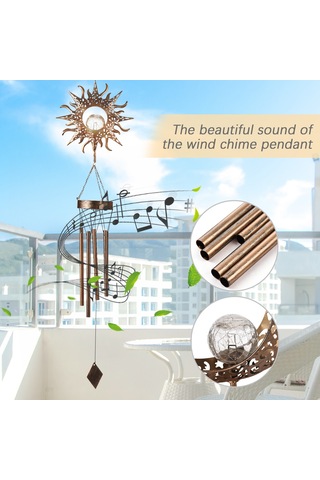 Symbee Güneş Enerjili Bahçe Lambası, Demir Oymalı Peri Ve Ay Desenli Led Çanak Çanak, Ip65 Su Geçirmez Dış Mekan Dekorasyonu Diğer