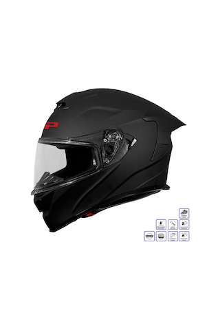 Gp Kompozit Mks008-mb Yarış Spoiler Güneş Vizörlü Şeffaf Full Face Motosiklet Kaskı Çok Renkli