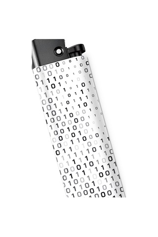 Number Serisi Tasarım Çakmak Binary Kod Beyaz Tasarım