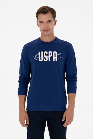 U.S. Polo Assn. Erkek Regular Fit Bisiklet Yaka İndigo İnce Sweatshirt 50315570-VR028