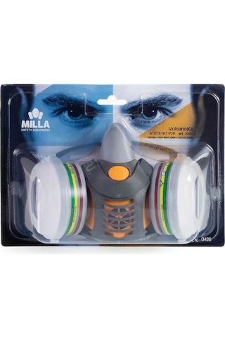 Milla Etna Maske Kiti Yarım Yüz Maskesi Abek1p2 Filitre