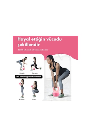 Soft Kettlebell 2kg Evde Spor Aleti Crossfit & Fitness Ağırlık Kaymaz Kaplama