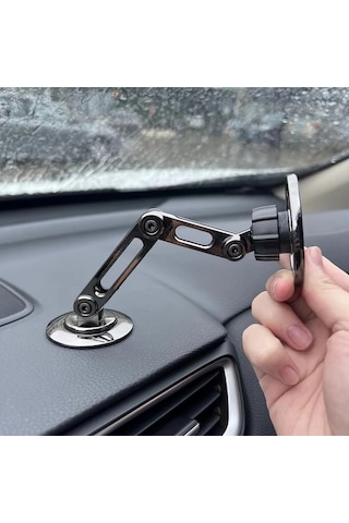 Boatshop1 Sıcak Satış Araba Cep Telefonu Tutucu Güçlü Manyetik 360 Dönen 2 Siyah 4 Baz Yapıştırıcı 4 Halka Demir Levha