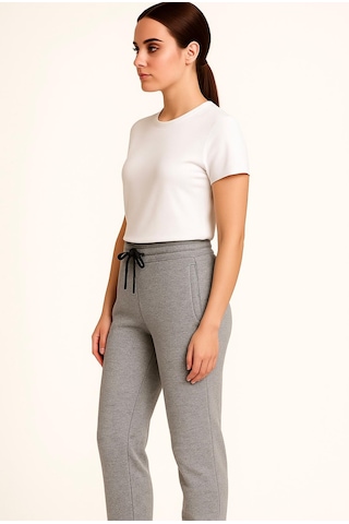 Axxel Kadın Gri Melanj Büyük Beden 3 İplik Şardonlu Eşofman Altı-p2021 Gri