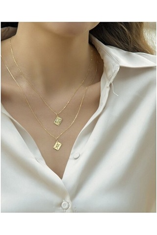 Tektaş - Sarı Altın 8 Ayar Aşk Mektup Kolye