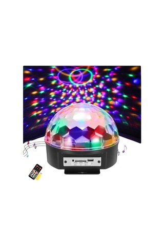 Kumandalı Led Kristal Disko Topu Beyaz