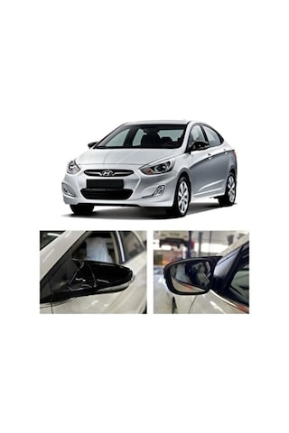 Hyundai Accent Blue Sinyalli Batman Yarasa Ayna Kapağı Piano Black / 2011-2019