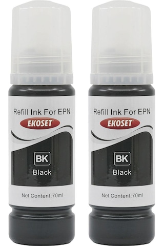 Ekoset Epson L1110 L3110 L3111 L3150 Siyah Uyumlu Mürekkep 70 ML 2
