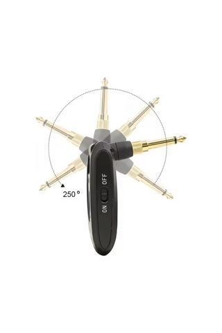 Anunnaki A10 Kablosuz Gitar Vericisi 2.4ghz 6,35mm Ve 3,5mm Jak, 250 Derece Döner Fiş