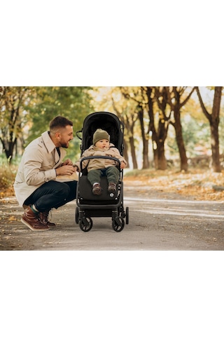Bagi Compact Autofold Grey Cosmo Travel Sistem Bebek Arabası Black