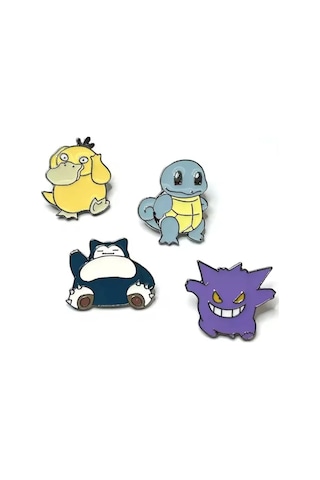 Pokemon Kadın Broş, Çocuk Broş, İğneli Broş Klipsli Broş Yaka Broşu Çeket Yaka İğnesi, Mineli B177