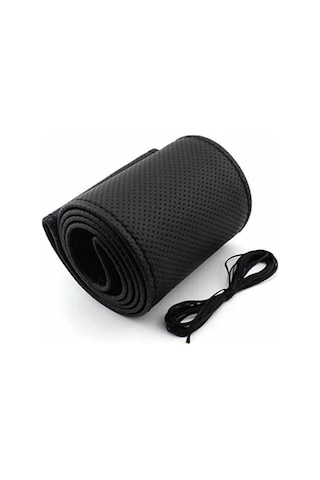 Eraks Oto Direksiyon Kılıfı Deri Dikişli - Siyah