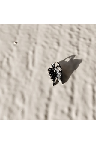 925 Ayar Gümüş Melek Kanadı Model Kolye Ucu -şık Tasarım- Zincirsiz Gümüş