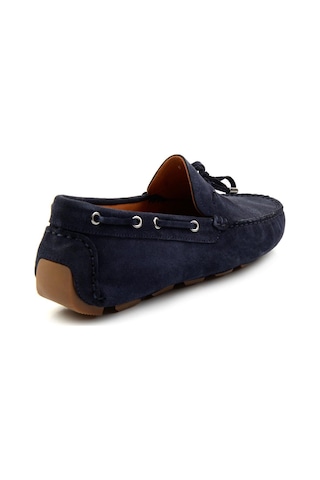 Bambi Lacivert Hakiki Deri Erkek Loafer Ayakkabı E01502202402 Lacivert
