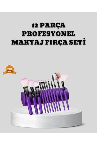 12 Parça Makyaj Fırça Seti Profesyonel Ve Günlük Kullanıma Uygun 61313922