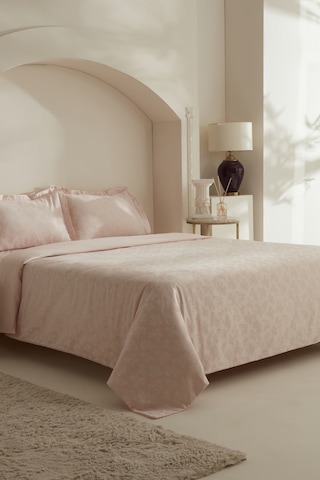 Karaca Home Viole Çift Kişilik Nevresim Takımı Pudra Pudra
