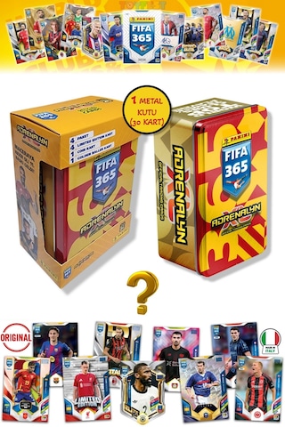 Panini Fifa 2026 Metal Kutulu Futbolcu Kartları 24 Core 4 Le 1 Coin 1 Golden Kart - Kırmızı Sarı