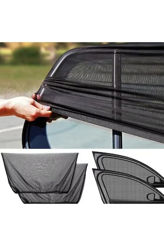2 Adet Arka Yan Cam Güneşlik Güneş Koruma Gölgelik Sineklik Perde Suv Araçlar İçin