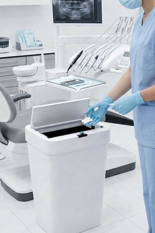 50 Litre Kızıl Ötesi Sensörlü Otomatik Çöp Kovası Ofis Mutfak Banyo Antibakteriyel Çöp Kovası Beyaz Siyah