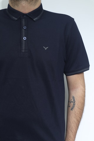 Santa Dmctekstil Erkek Düz Spor Kesim Rahat Kalıp Polo Yaka T-shirt Lacivert