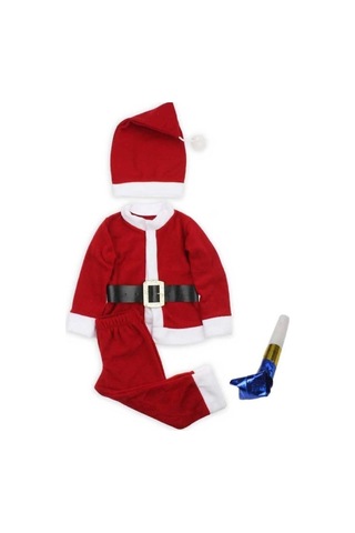Pazarız Noel Baba Erkek Bebek Çocuk Yılbaşı Kostümü Yılbaşı Kırmızı