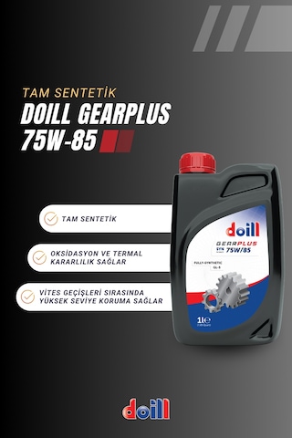 Doill Gearplus 75W-85 Tam Sentetik GL-5 / GL-4 /GL-4 Plus Manuel Şanzıman Yağı 1 L