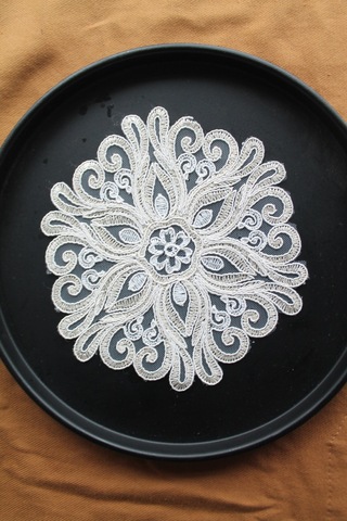 6 Adet Fransız Tarzı Modern Gold Simli Madame Bardak Altlığı & Ko Altın