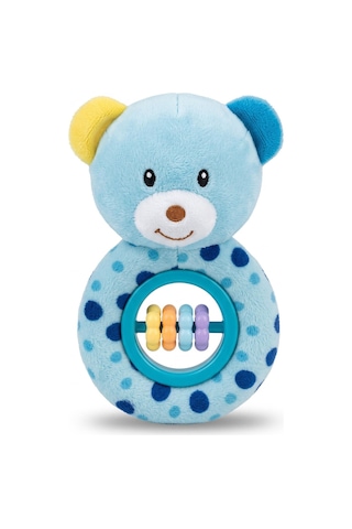 Pl50194 15cm Çiçek Boncuklu El Çıngırağı Peluş Çıngırak Çok Renkli