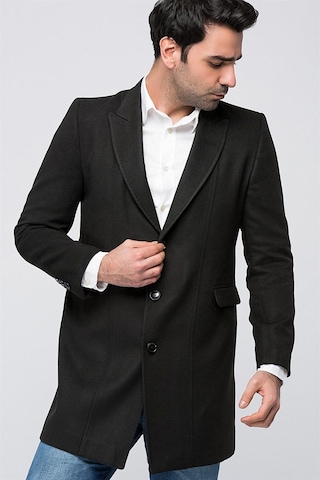 Plt8343 Dewberry Erkek Palto-siyah Siyah