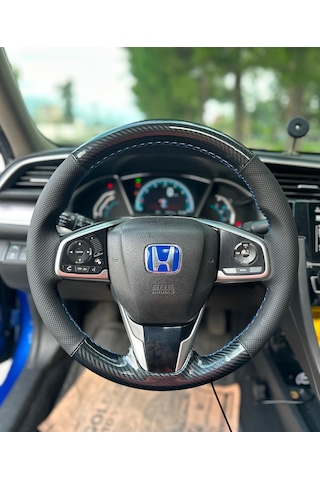 Honda Civic Fc5 Uyumlu Universal Direksiyon Kılıfı Tam Kılıf Değildir Mavi