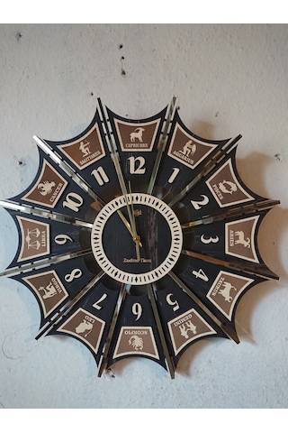 Duvar Saati 50Cm Zodıac Tıme Çok Renkli