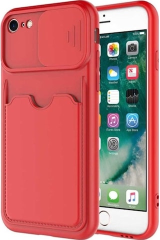 Apple Uyumlu iPhone Se 2020 Kılıf Zore Kartix Kapak Kırmızı