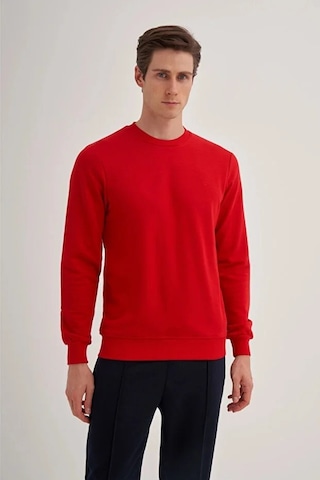 Cazador Slim Fit Mevsimlik 3 İplik Pamuk Karışımlı Sweatshirt-56100 Kırmızı