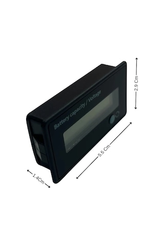 Lcd Batarya Kapasite / Voltaj Göstergesi 12-84v Lion / Lifepo4 / Akü İçin Mavi Led - Tek Renk