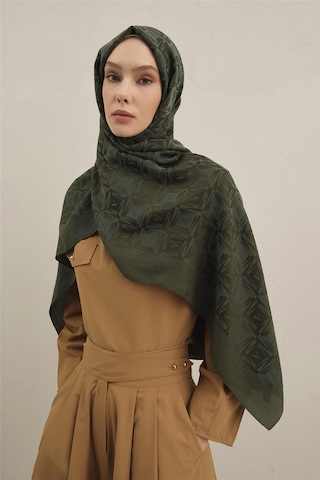 Armine Lyocell Naia Kare Monogram Şal 6 54 Haki