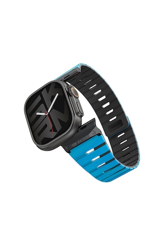 Watch Ultra 49mm Skinarma Gemini Serisi Tpu Magnetik Silikon Kordon Mavi-siyah Mavi - Siyah