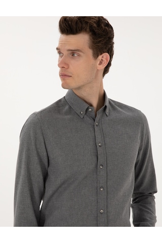 Pierre Cardin Erkek Gri Gömlek Desenli 50316751-vr024 Gri