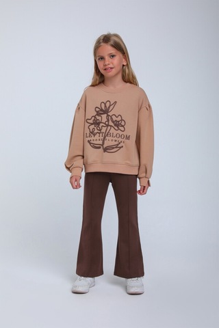 Xo Kids Kız Çocuk Sweatshirt 5-9 Yaş 35855 Karamel