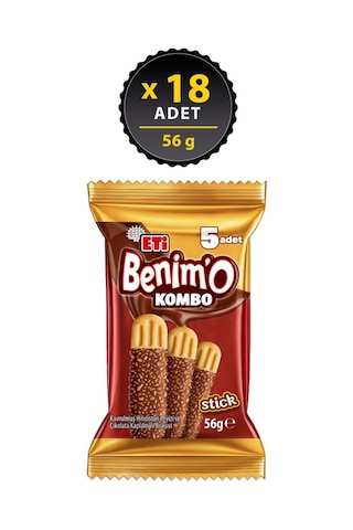 Benimo Kombo Hindistan Cevizi Ve Çikolata Kaplamalı Bisküvi 56 G X 18 Adet