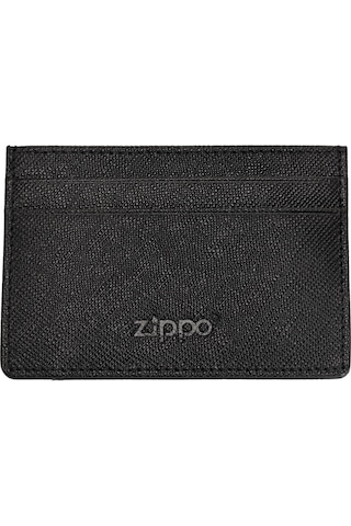Zippo Saffiano Deri Cüzdan - Siyah Siyah
