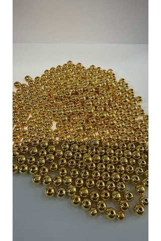 100 Gram - İnci Boncuk - 10 Mm Renk : Gold