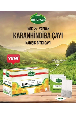 Mindivan Karahindiba Bitki Çayı Süzen Poşet 20'li