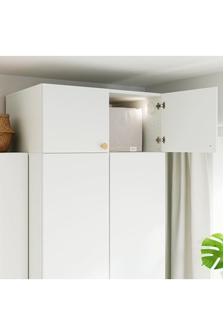 Ikea Lastare Kapaklı Gardırop Yükseltme Ünitesi, Beyaz, 80x62x36 Cm