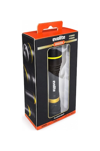 Evolite Raven 1000 Lm Şarjlı El Feneri Siyah