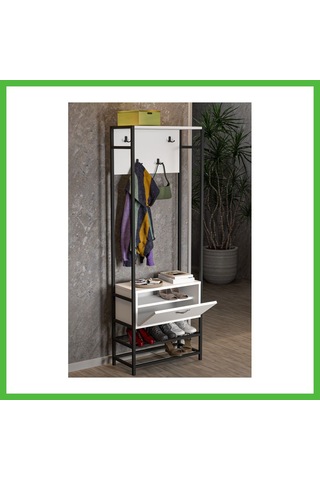 Vaveni Metal Portmanto Beyaz 180 Cm Arz