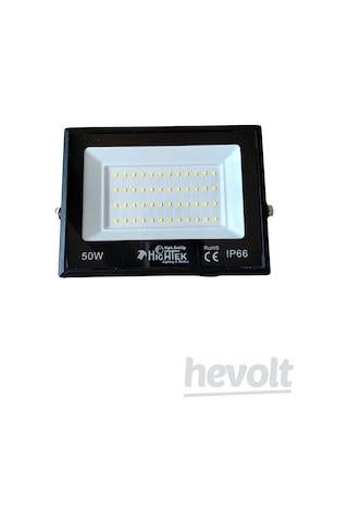 50 Watt Led Projektör 4500 Lm, Beyaz Işık, Ip 66 Su Geçirmez Siyah Kasa