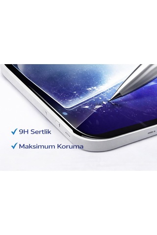 iPad Uyumlu Air 11 2024 Air 6 Tamperli Cam Ekran Koruyucu Kalem Hassasiyetini Bozmaz 9h Sertlik