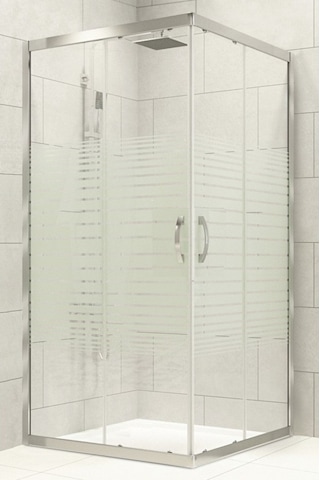 Durul Duşakabin 70X70 Cm Parlak Profil Çizgili 5Mm H:190 Beyaz