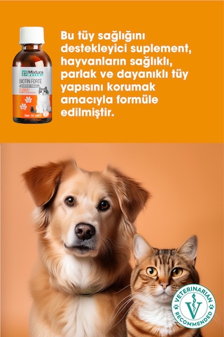 Mixtura Pharma Biotin Forte Tüy nı Multivitamin Damla Kedi Ve Köpek Tüy Dökülmesini